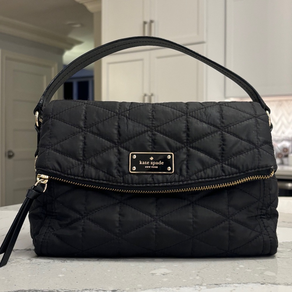 Kate Spade Black Quilted Flap Bag